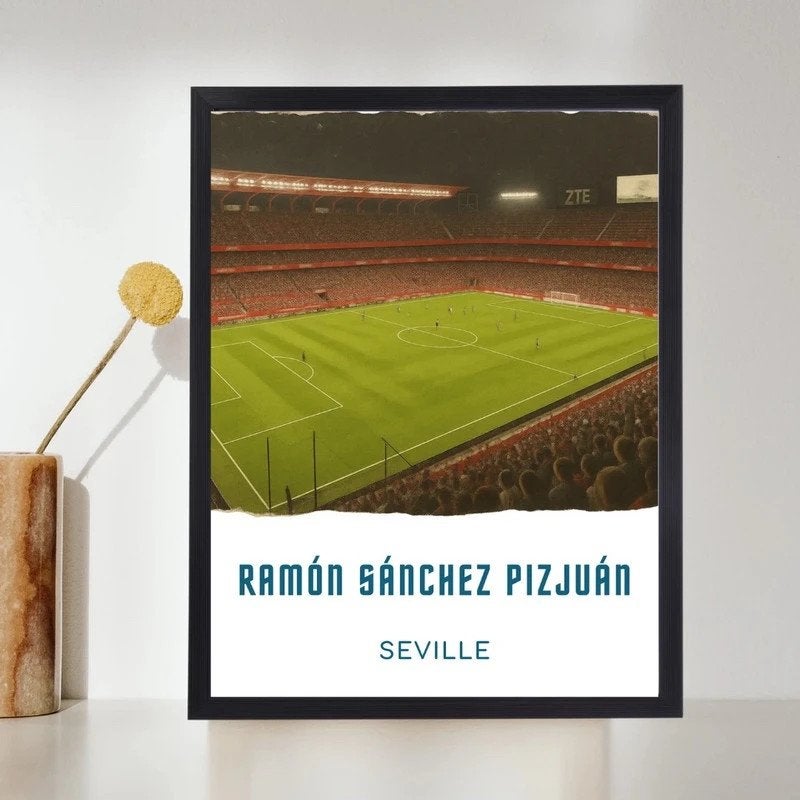 A4 Poster van Ramón Sánchez-Pizjuán, Thuis van Sevilla FC, Ophalen of Verzenden