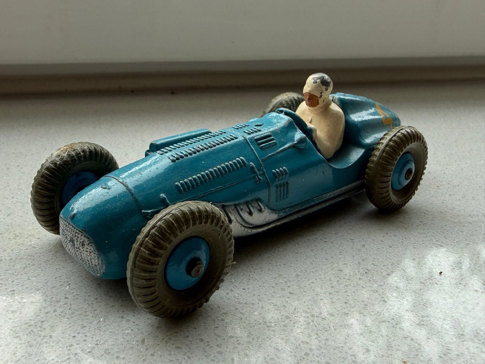 Dinky Toys Talbot Lago 23K Blauw nr. 4 - Vintage Modelauto, Ophalen of Verzenden, Gebruikt