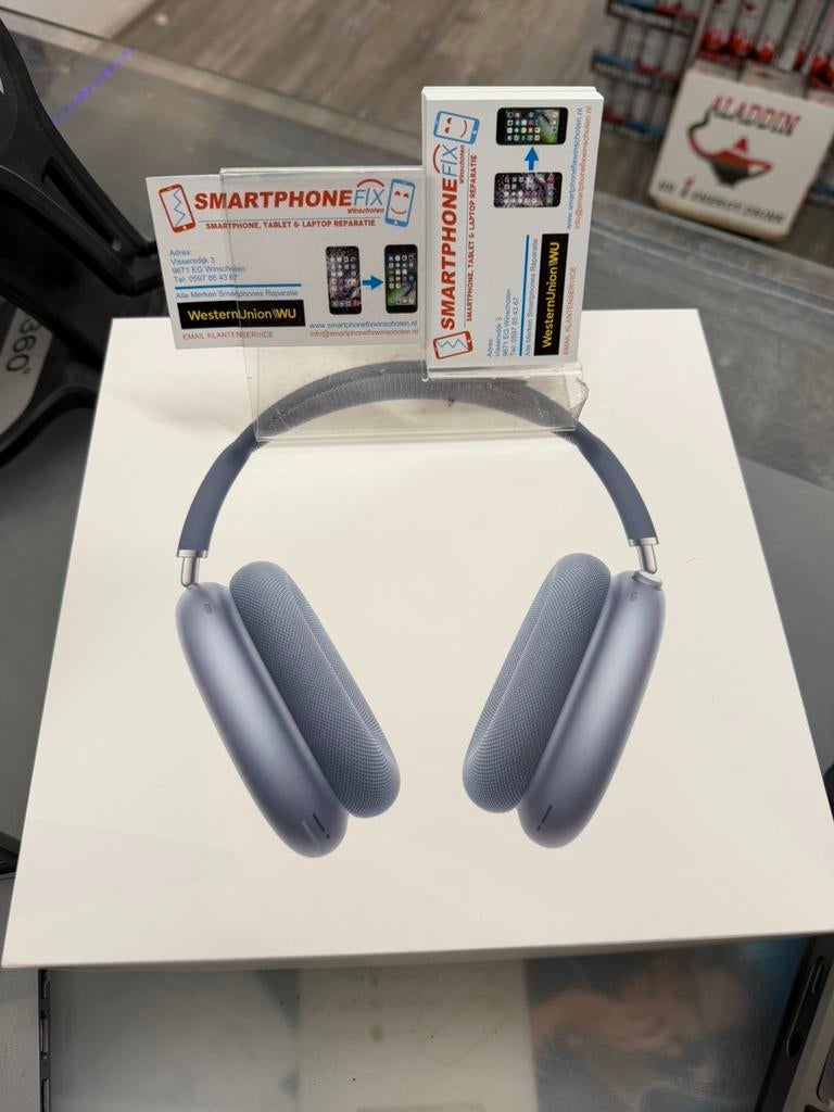 airpods max 2 blue 1 week oud+_bon+garantie nieuwstaat, Overige merken, Apple, Apple, Ophalen of Verzenden