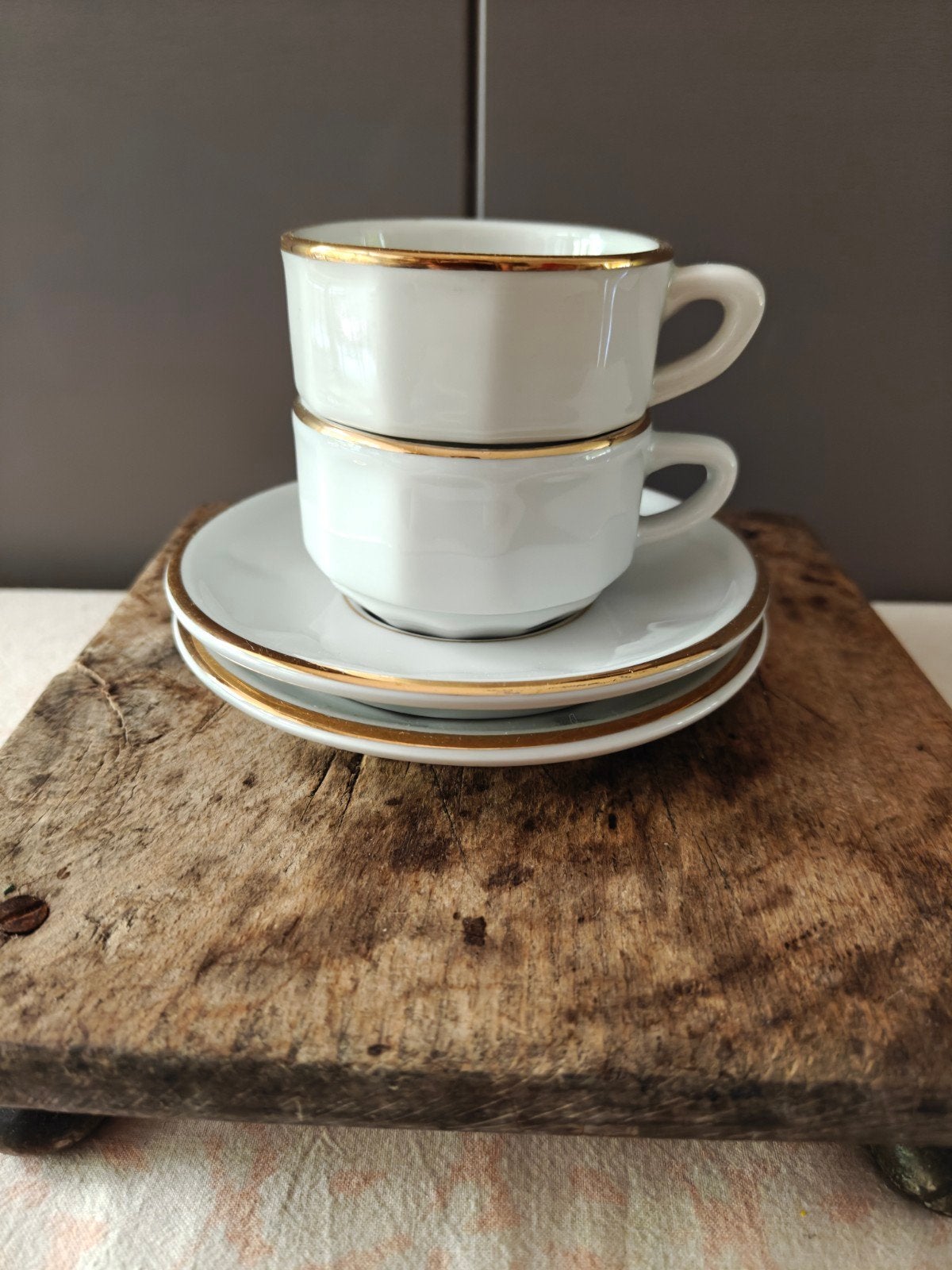 Apilco koffie kop& schotel 2x, Ophalen of Verzenden, Zo goed als nieuw, Overige stijlen, Kop(pen) en/of Schotel(s)