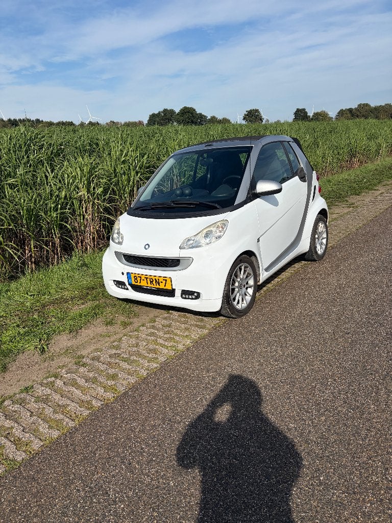 Smart ForTwo 1.0 52KW Cabrio MHD AUT 2010 Grijs, Auto's, Automaat, Zwart, 23 km/l, 70 pk