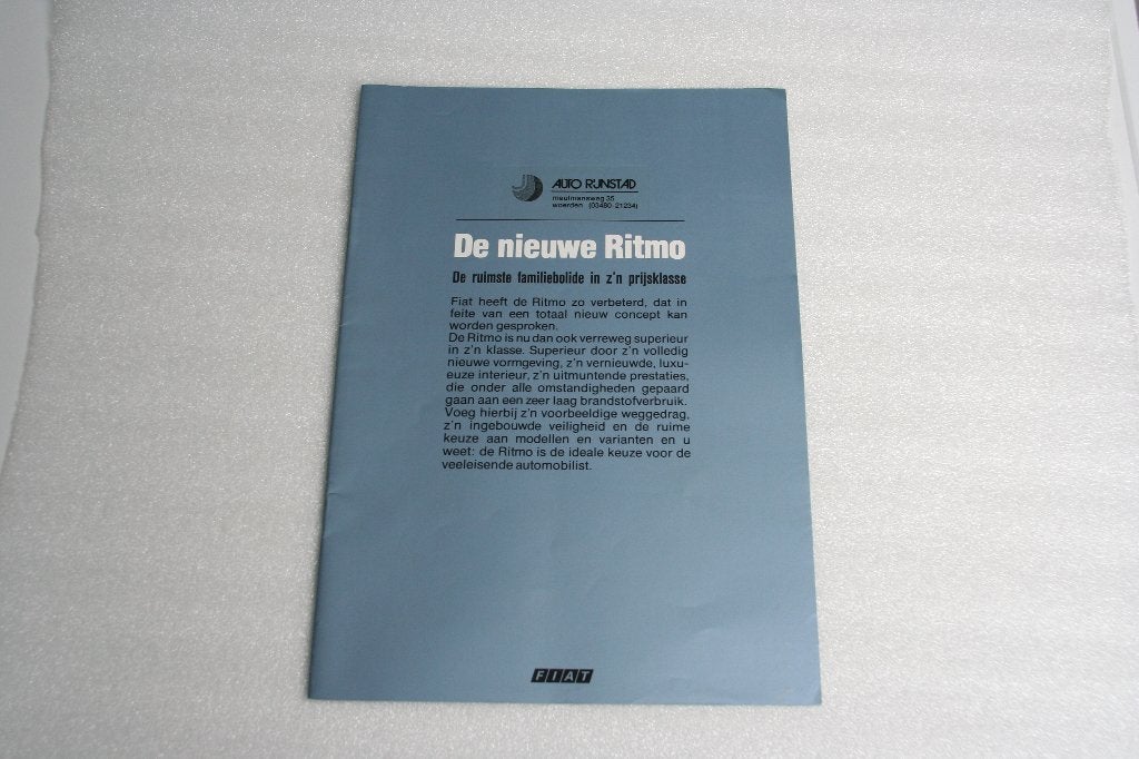 Folder Fiat Ritmo (10-1983) (67), Ophalen of Verzenden, Nieuw, Overige merken