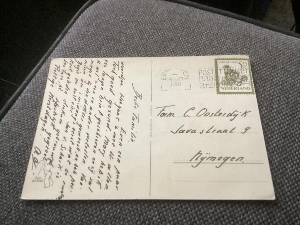 No2017 Briefkaart  Eindhoven 31-12-1950 Vermeld op uw, Postzegels en Munten, Postzegels | Eerstedagenveloppen, Ophalen, Onbeschreven