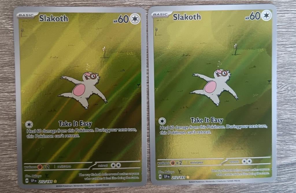 Slakoth Surging Sparks 2 beschikbaar, Ophalen of Verzenden, Zo goed als nieuw, Losse kaart, Foil
