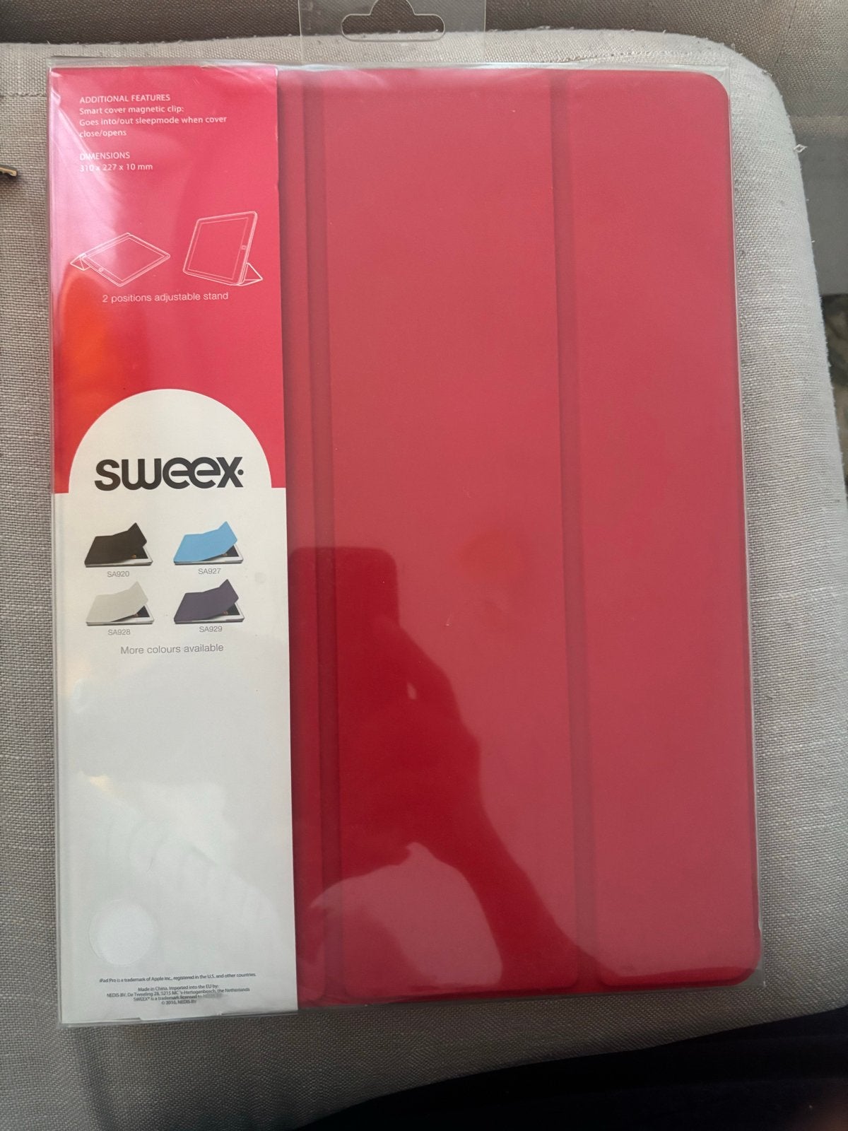 Sweex iPad Pro Smart Case Rood - Nieuw, Ophalen of Verzenden, Nieuw, Overige kleuren, Apple iPad Pro