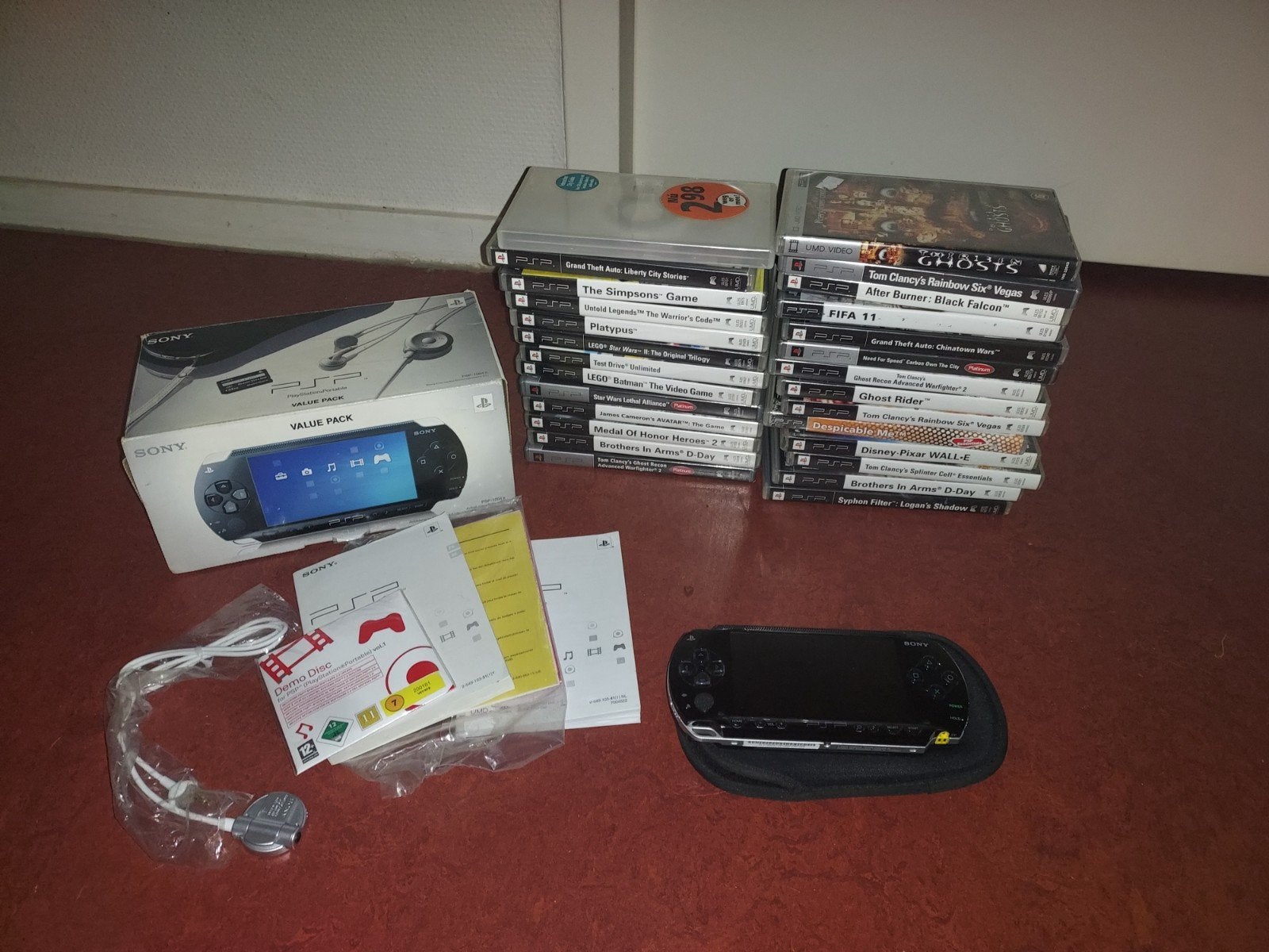 Sony psp met veel games, Ophalen, Met games, Zwart, Refurbished