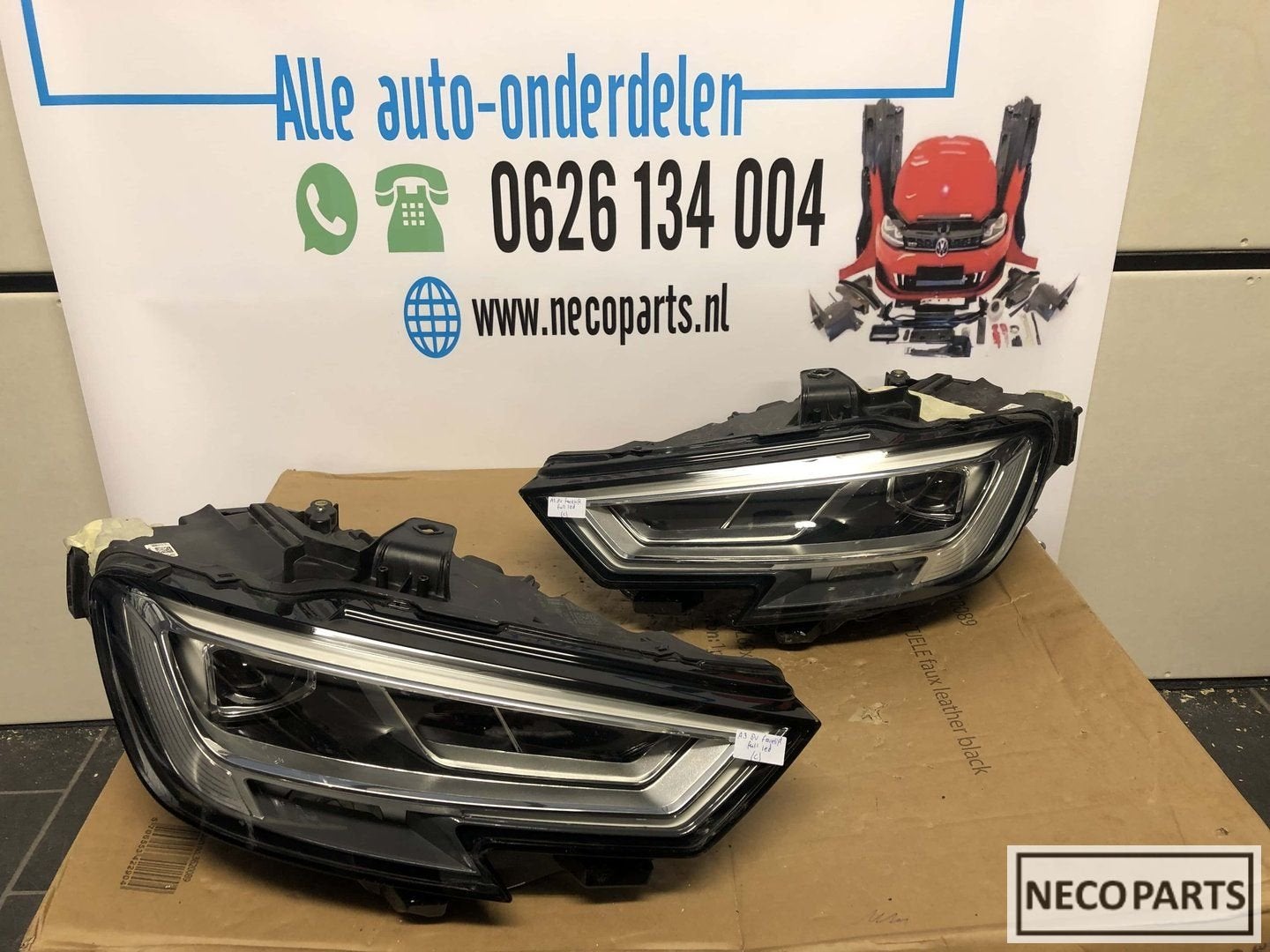 Audi A3 8v facelift vol led koplamp 8V0941033/8V0941034, Gebruikt, -, -, -