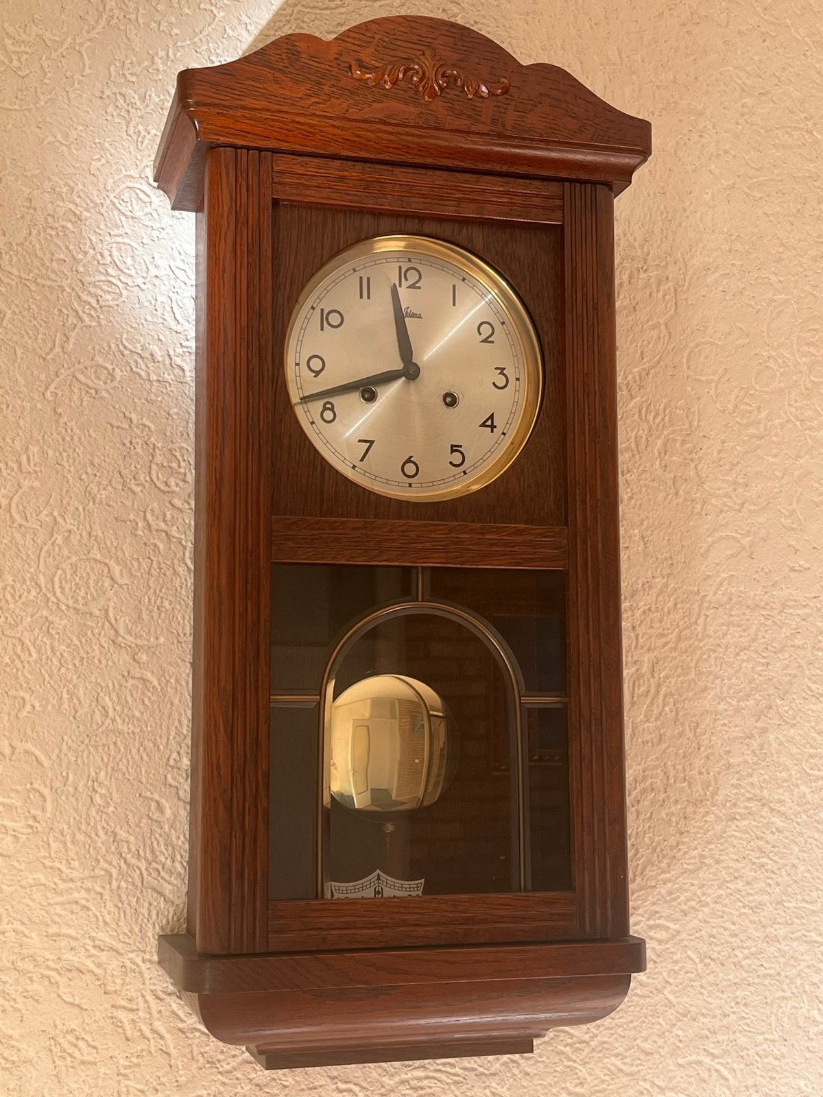 Vintage Wandklok met Slinger, Ophalen