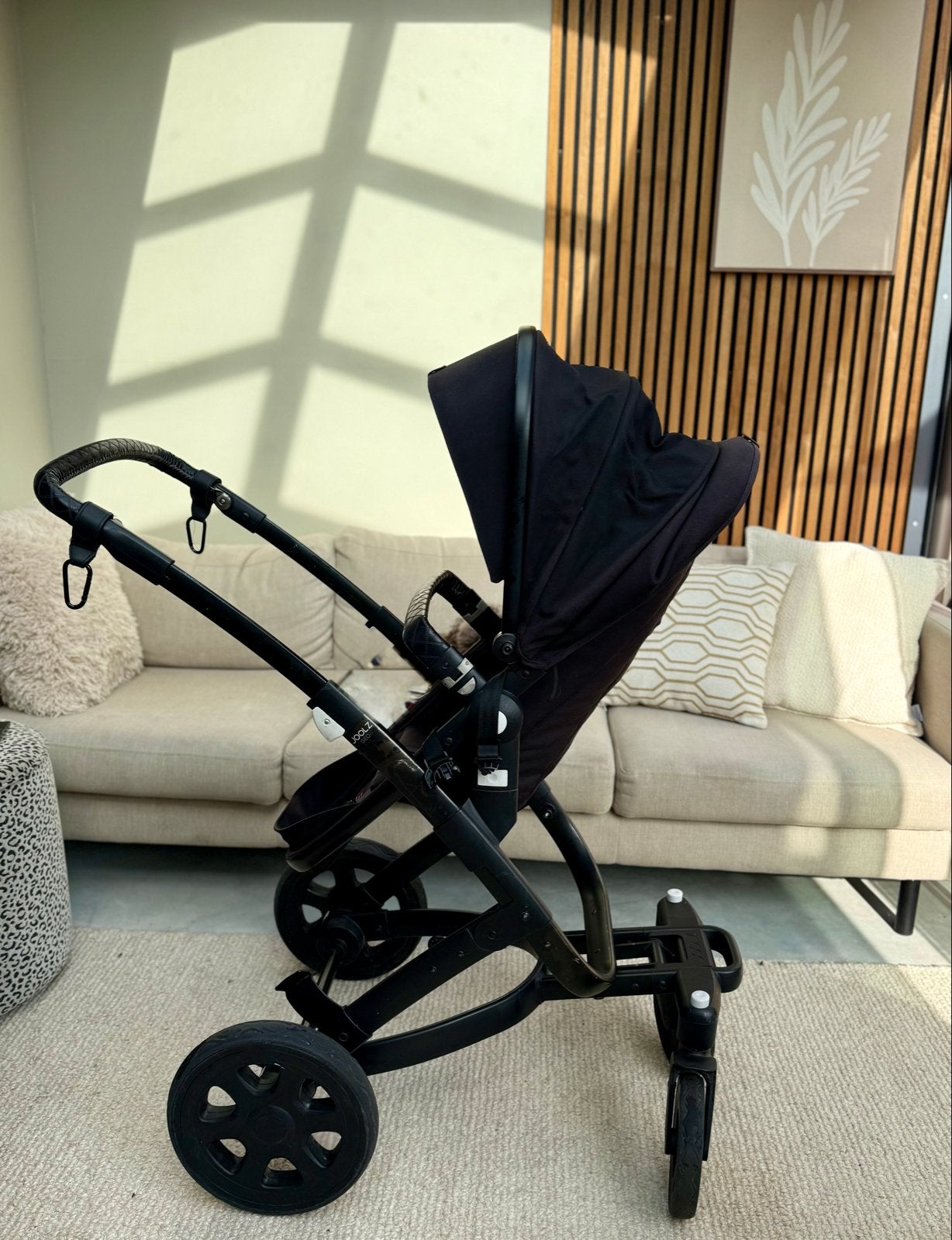 Joolz geo 2 zwart kinderwagen met reiswieg en accessoires, Kinderen en Baby's, Kinderwagens en Combinaties, Gebruikt, Met autostoeltje