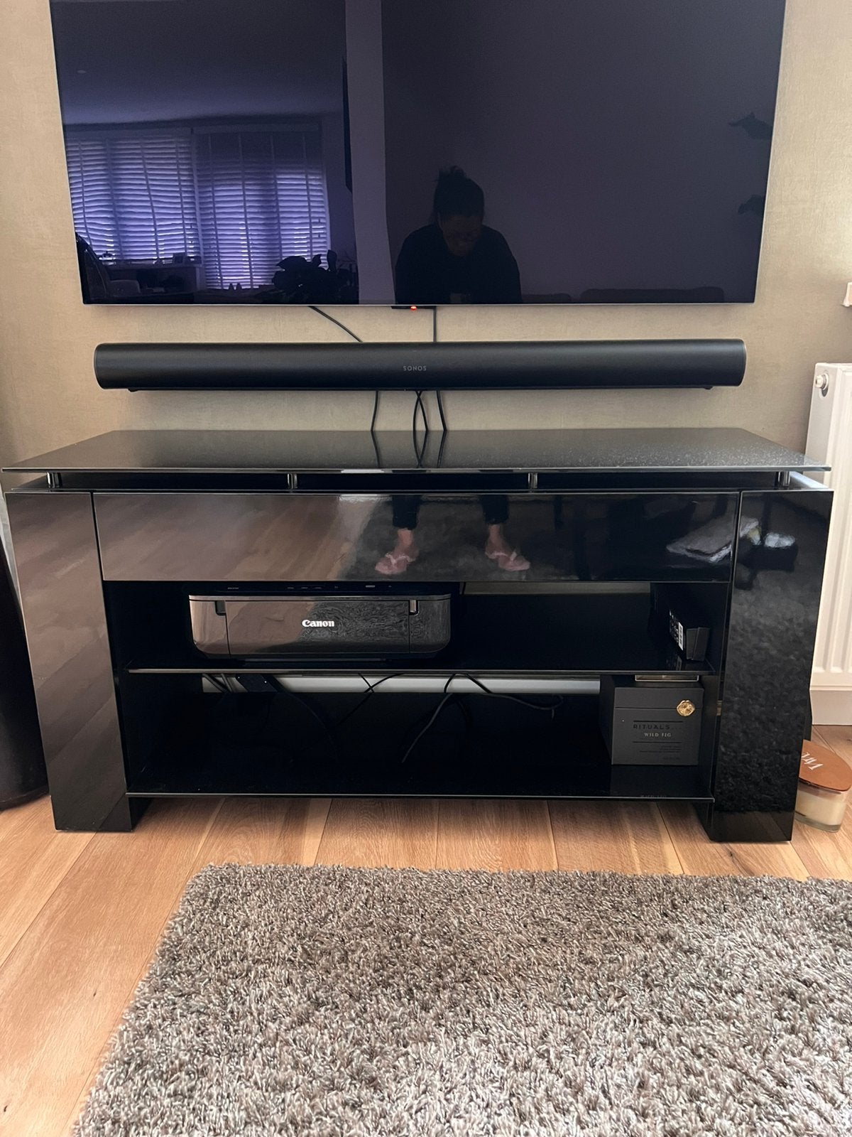Tv meubels, Ophalen, 100 tot 150 cm, Zo goed als nieuw, Minder dan 100 cm