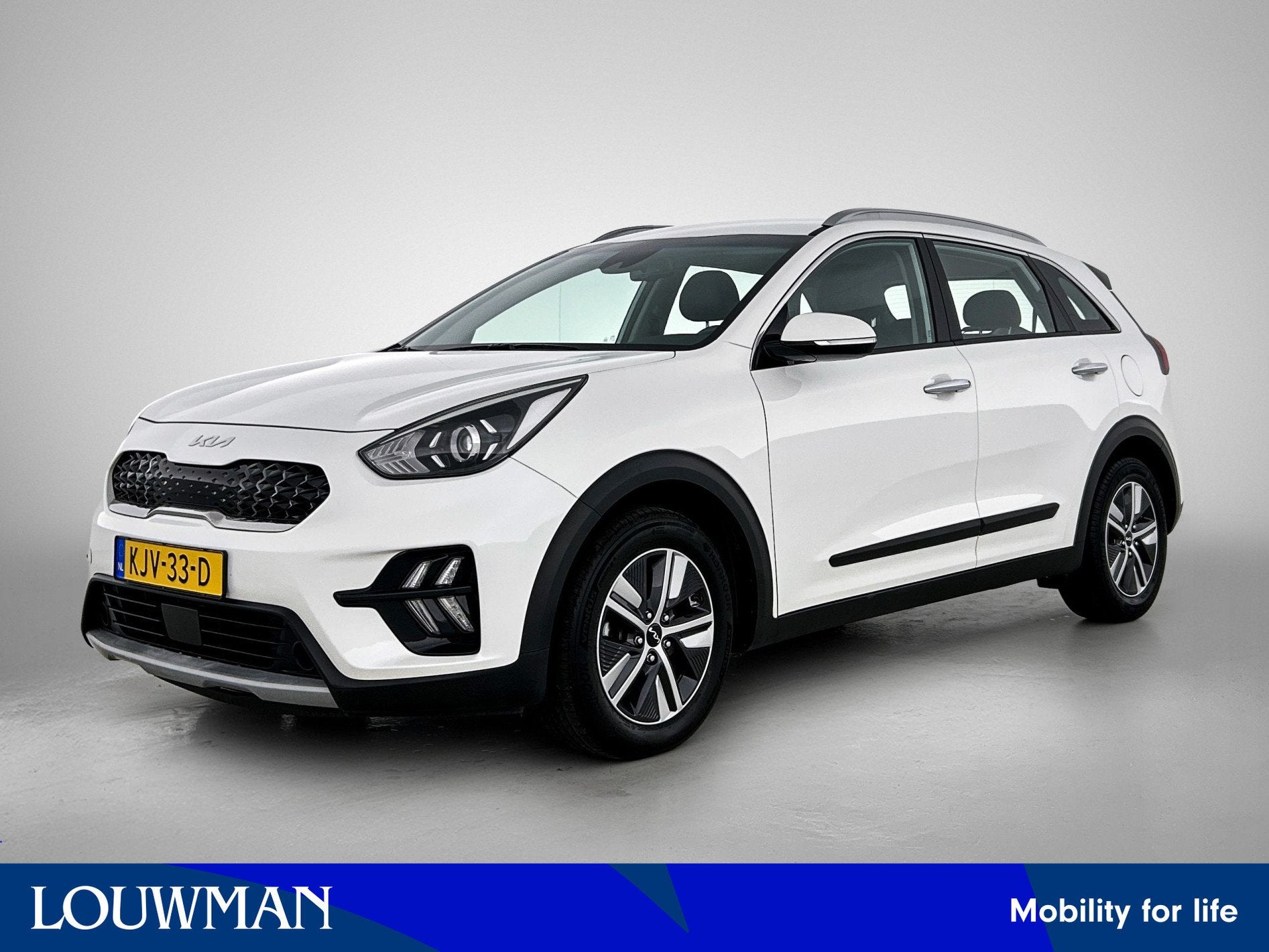 Kia Niro 1.6 GDi Hybrid DynamicLine | apple carplay | achter, 12 maanden, Gebruikt, Leder en Stof, Wit