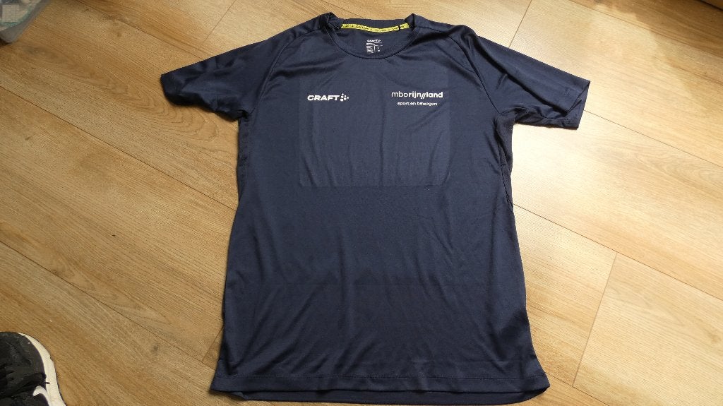 Donkerblauw sport shirt MBO Rijnland sport en bewegen Agoog, Kleding | Heren, Maat 52/54 (L), Blauw, Ophalen of Verzenden, Zo goed als nieuw