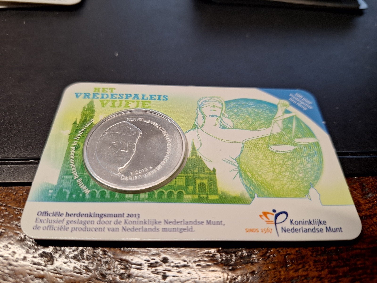 vredespaleis vijfje 2013 unc, Ophalen of Verzenden, Overige landen, 5 euro