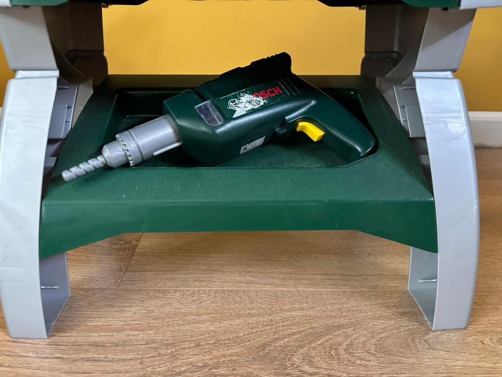 Klein Toys Bosch mini werkbank - 49x29x71 cm, Ophalen, Gebruikt, Bouwen