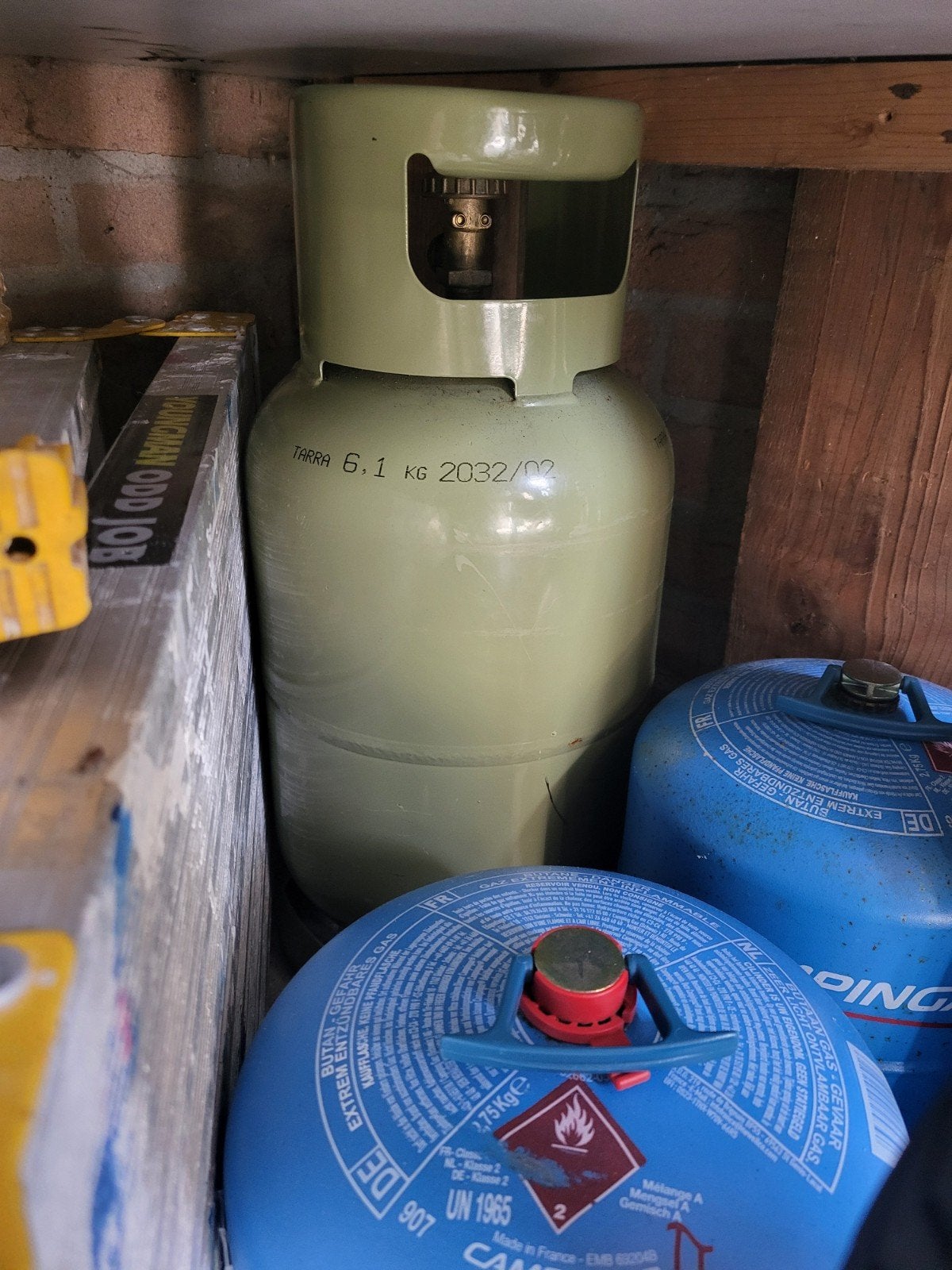 Gasfles 6,1 kg (leeg) - Tarra 2032/02, Ophalen, Gebruikt