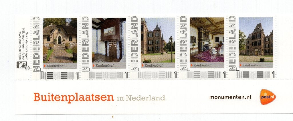 5 Persoonlĳke Postzegels Buitenplaatsen "De Keukenhof", Ophalen of Verzenden, Na 1940, Postfris