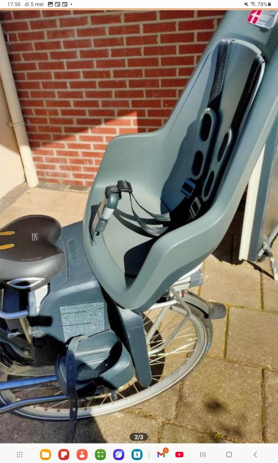 Bobike achter fietsstoeltje inclusief montage frame, Ophalen, Achterzitje, 9 t/m 18 kg, Bobike