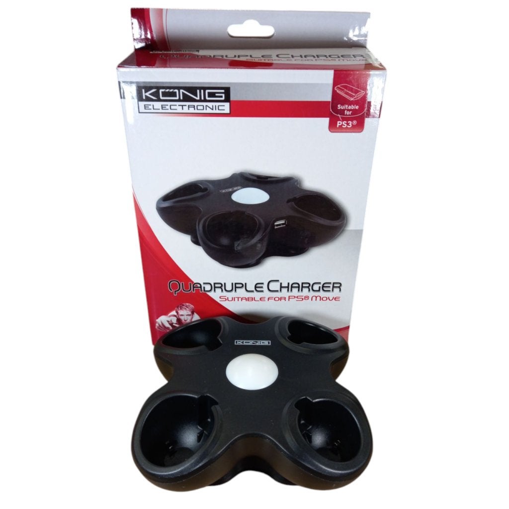 Konig Viervoudige Oplader Zwart PS3 Move | Nette Staat | 1 M, Flex Ltd., Zo goed als nieuw, https://flex.com/contact-us, Nobelstraat 10, 5807 GA Oostrum LB, Limburg, Nederland