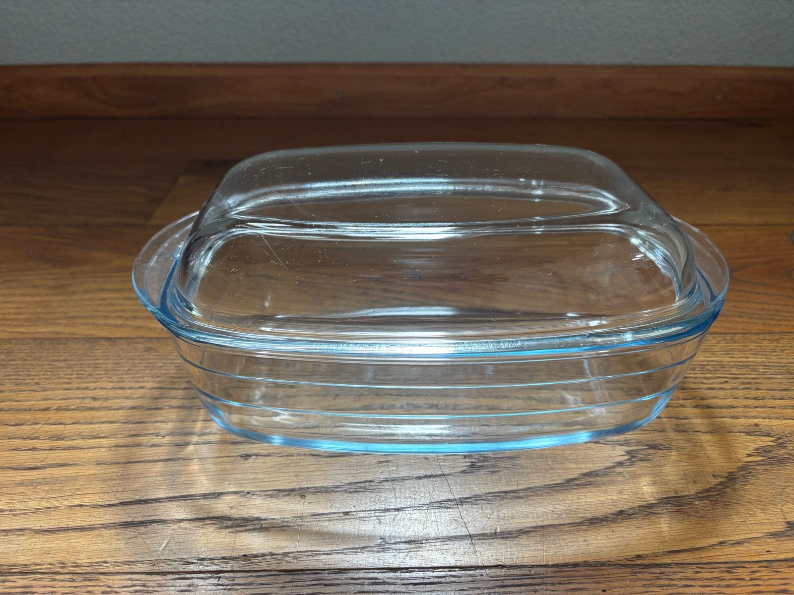 Glazen ovenschaal met deksel, Ophalen of Verzenden, Zo goed als nieuw, Overige merken, Glas
