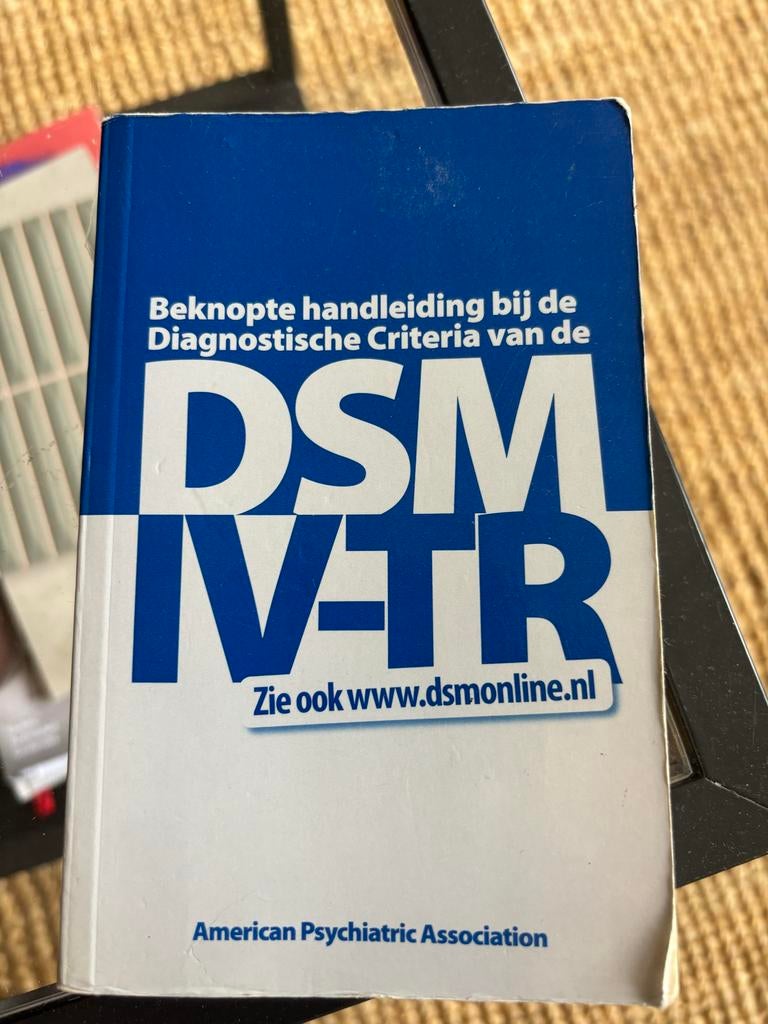 Beknopte handleiding bij de Diagnostische Criteria van de DS, Ophalen of Verzenden, Gamma, Gelezen, HBO