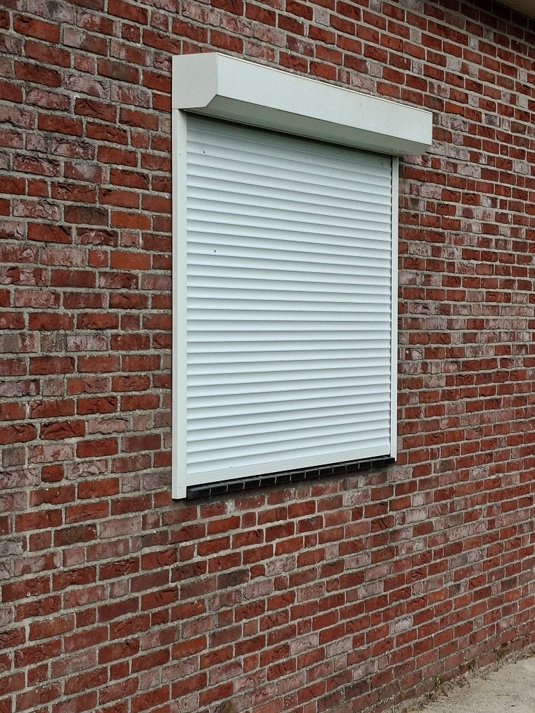 Kunststof kozijn met rolluik, Ophalen, Gebruikt, 150 tot 200 cm, Elektrische bediening