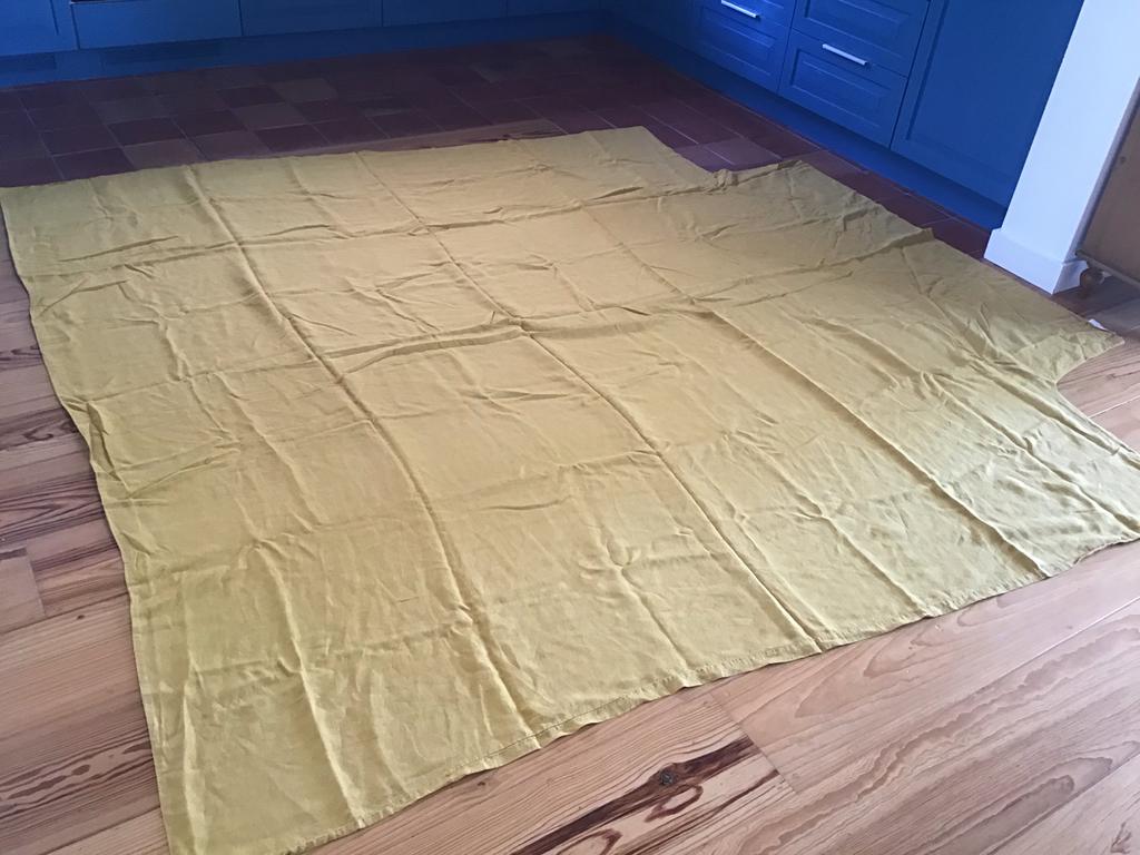 Sissy Boy Dekbedovertrek en Gordijnen - Okergeel, Huis en Inrichting, Ophalen of Verzenden, Gebruikt