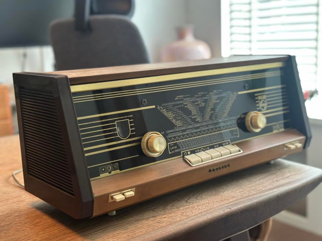 Philips oude radio werkend, Antiek en Kunst, Ophalen