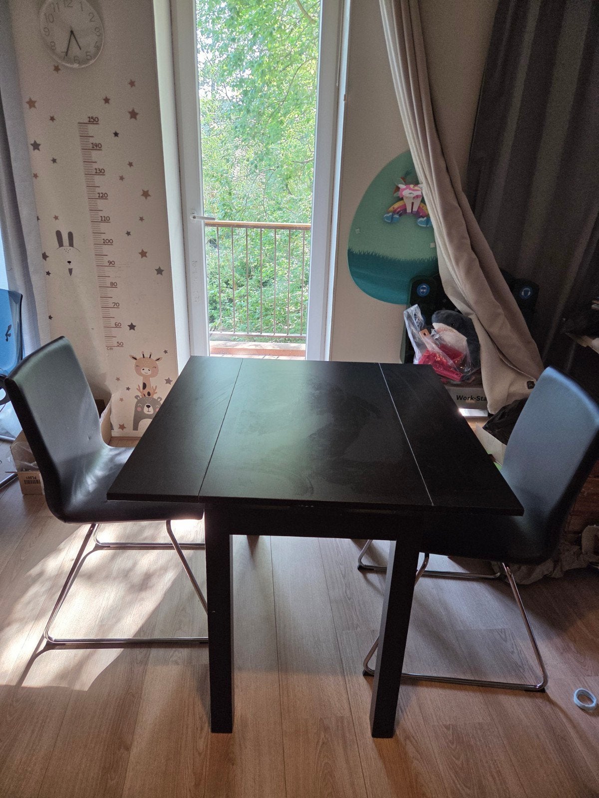 Foldable Dining Table Set with 2 Chairs, Ophalen, Gebruikt, Rechthoekig, 50 tot 100 cm