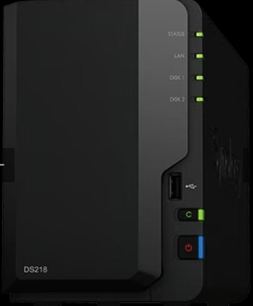 Synology DS218 NAS eventueel met één of twee harddisks., Ophalen of Verzenden, Zo goed als nieuw