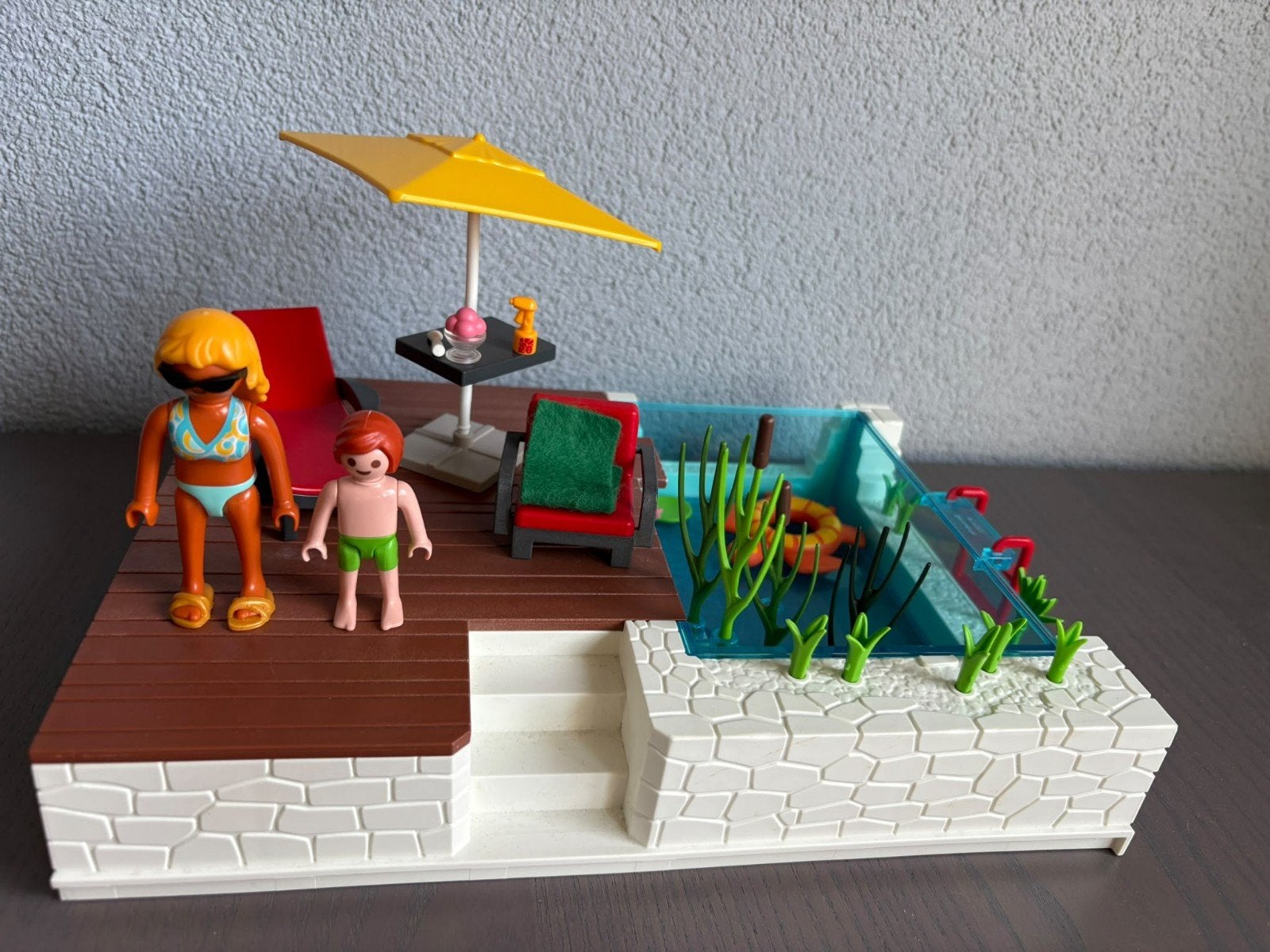 Playmobil 5575 - Zwembad met terras, Gebruikt, Complete set, Overige typen, Ophalen of Verzenden