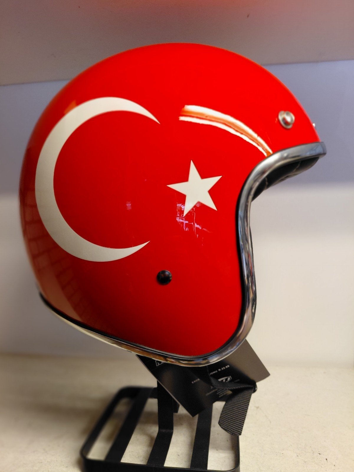Nieuwe helm Turkse vlag maat L, Dames, Jethelm, Ophalen of Verzenden, L