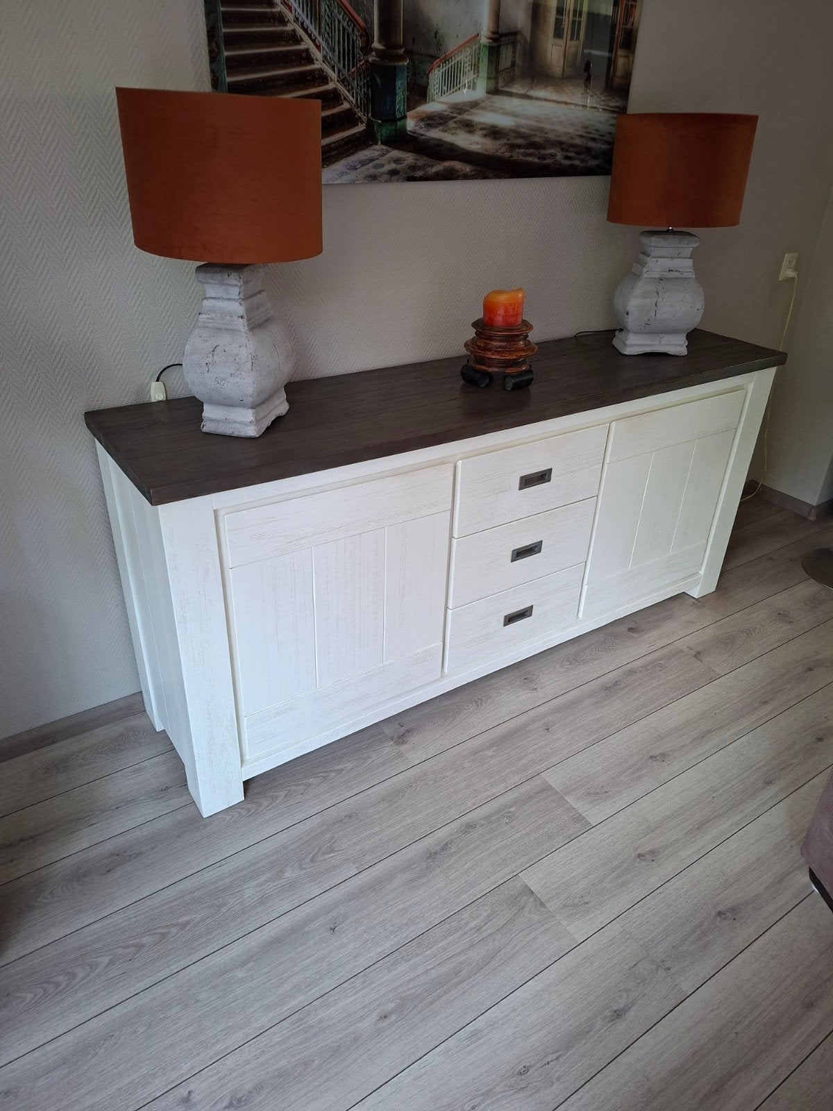 Stijlvol dressoir met 3 lades en 2 deuren, Ophalen, Met lade(s), 150 tot 200 cm, Zo goed als nieuw