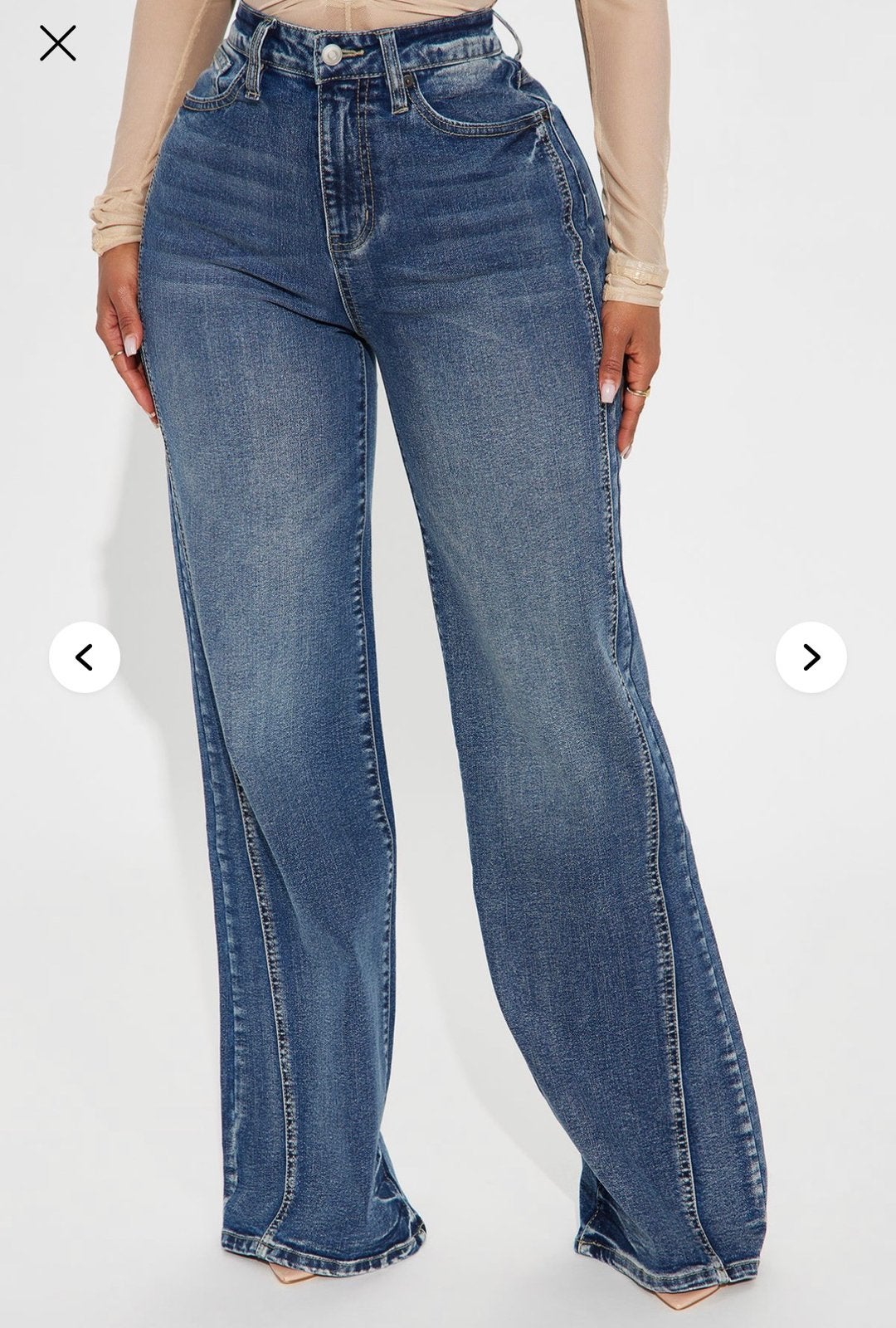 Fashionnova jeans, Verzenden, Zo goed als nieuw, Blauw