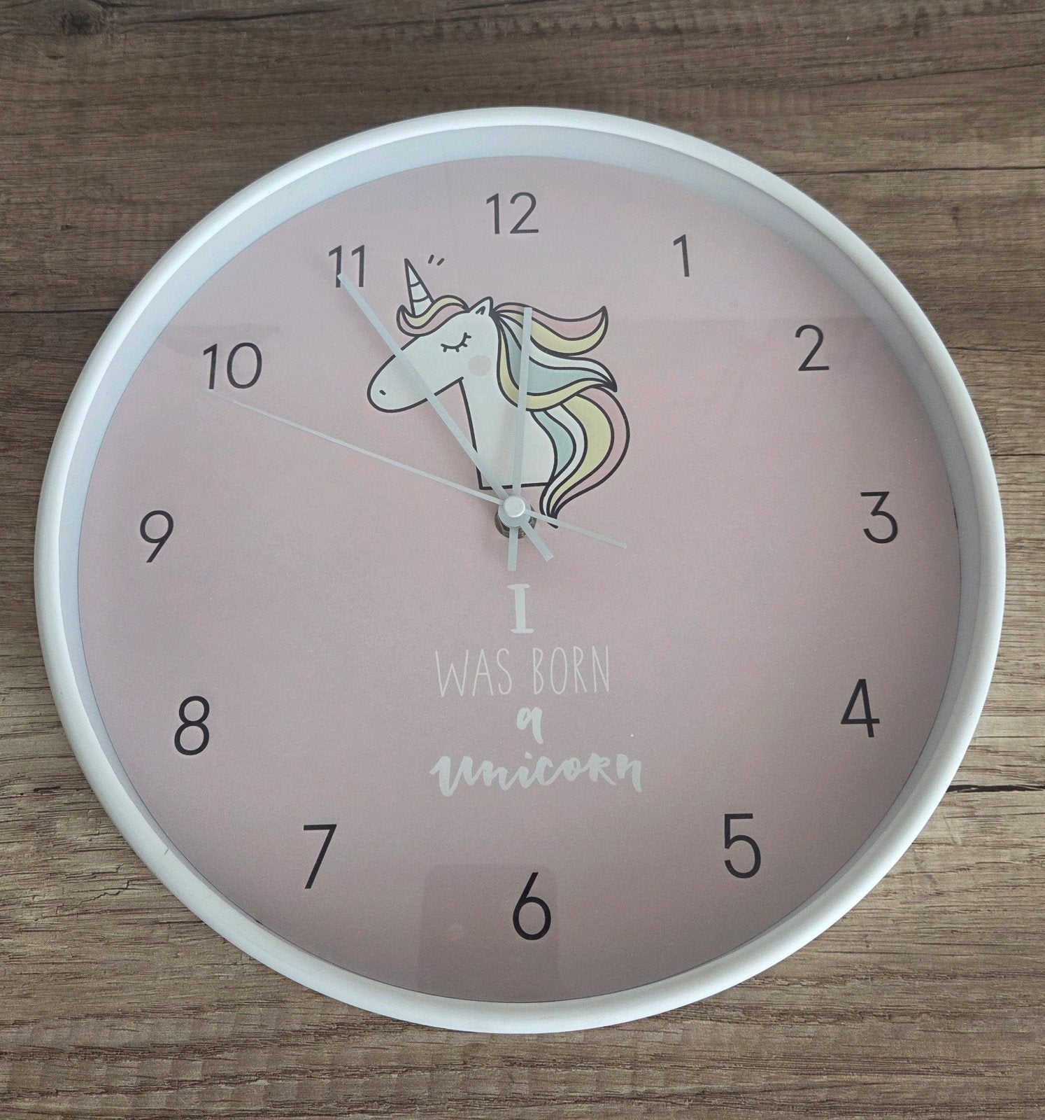 Eenhoorn klok, Wandklok, Stil uurwerk, Analoog, Ophalen of Verzenden