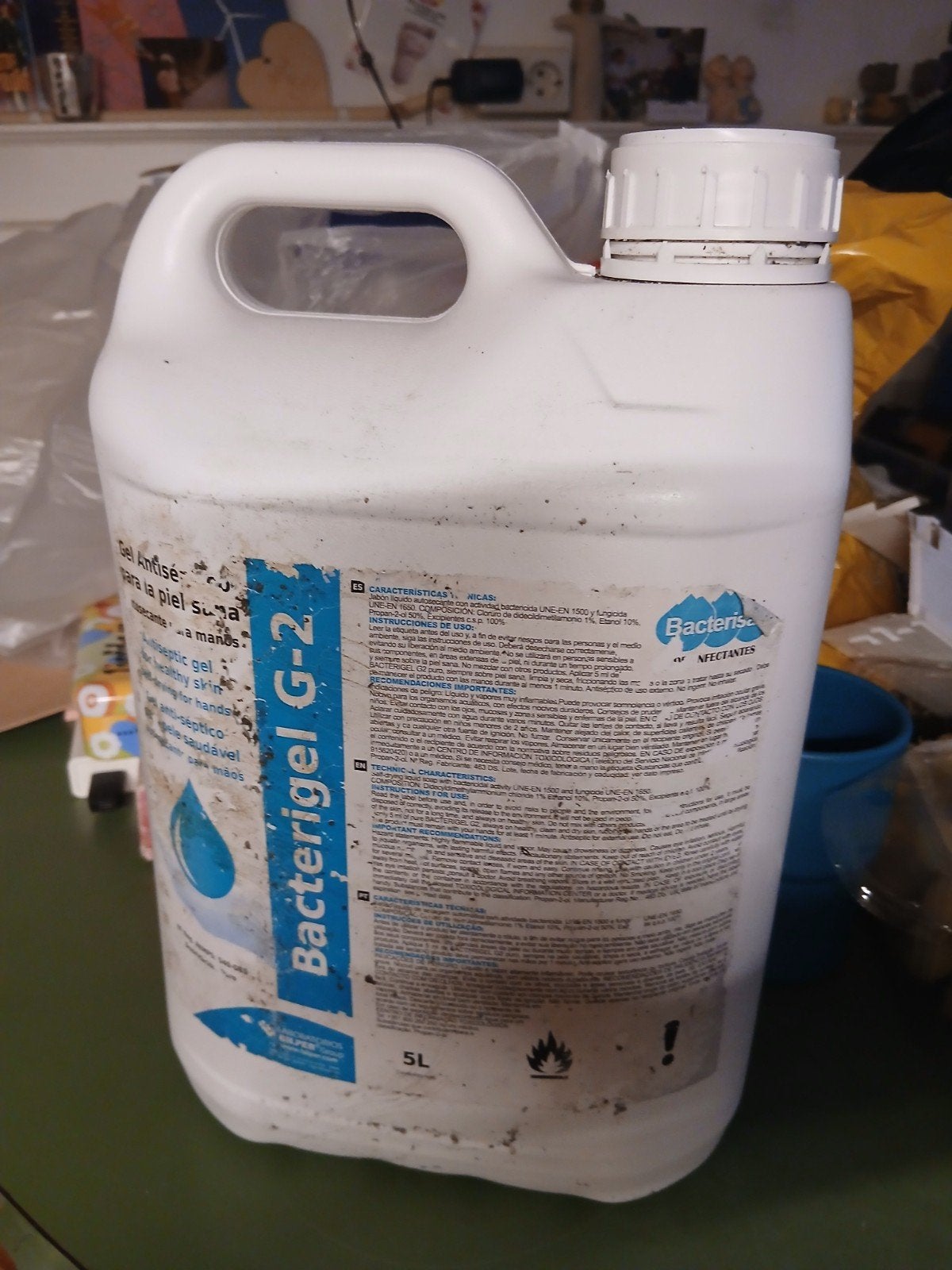 4x 5 liter Bacteriegel G-2 Antiseptische Handgel, Huis en Inrichting, Ophalen, Schoonmaakmiddel
