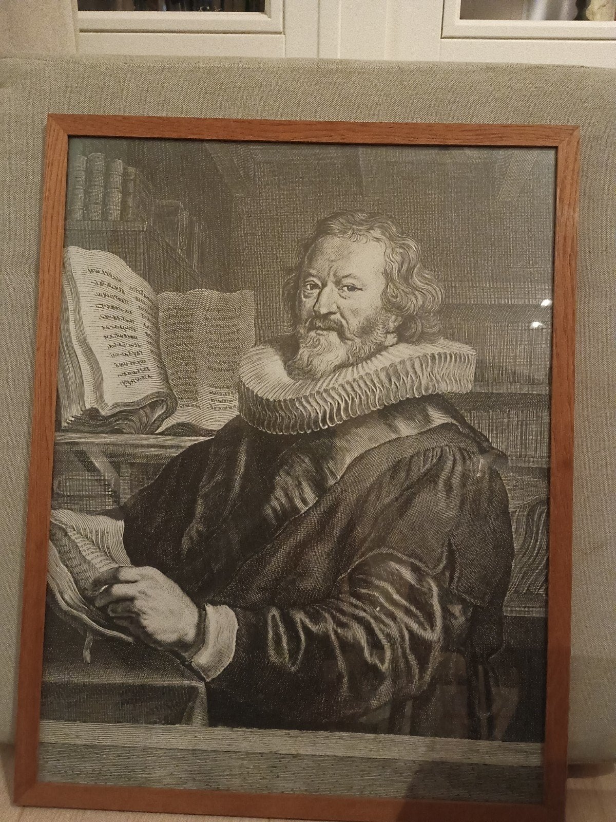 Prent van Gerardus Johannes Vossius, Ophalen, 63 cm, 49 cm, Ets
