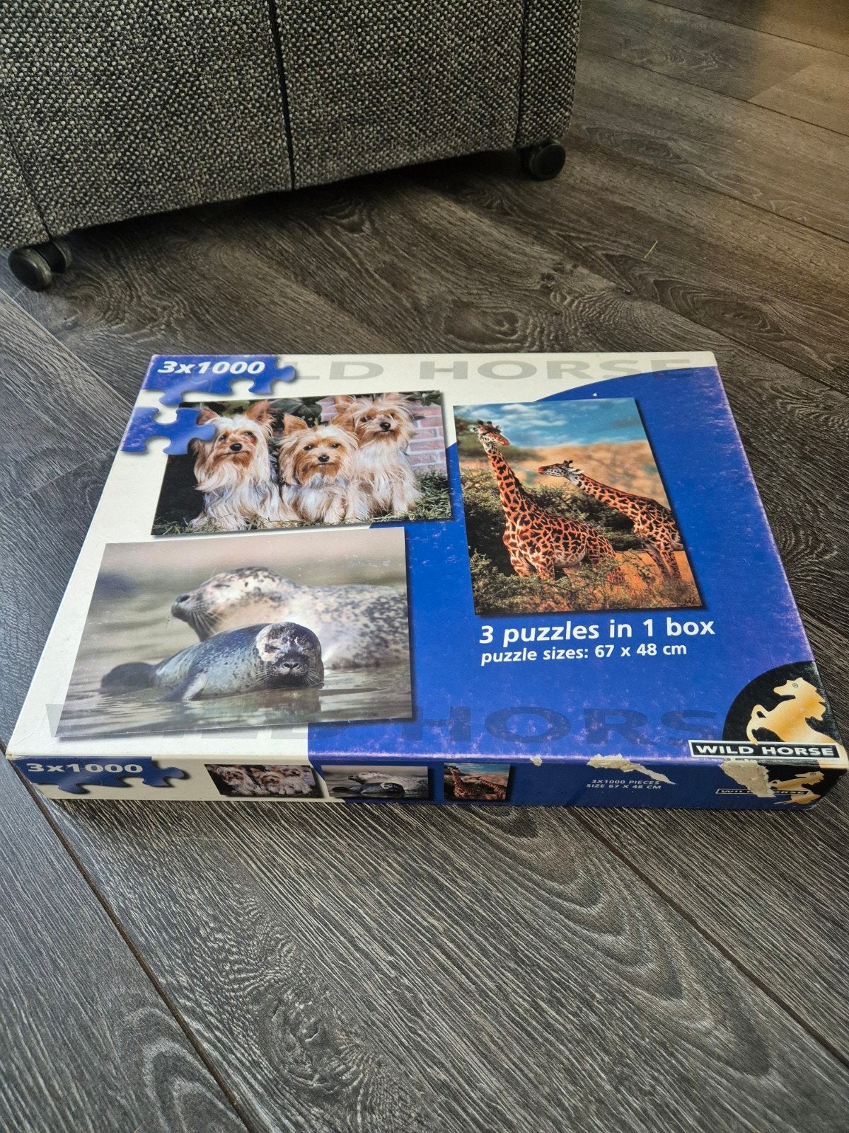 Wild Horse Legpuzzel 3x1000 stukjes - Dieren, Ophalen, 500 t/m 1500 stukjes