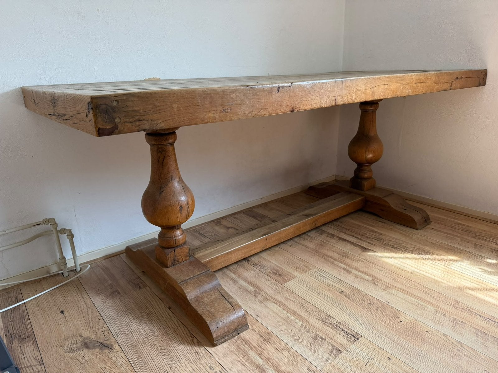 Antieke tafel, Ophalen, Eikenhout, 50 tot 100 cm, Zo goed als nieuw