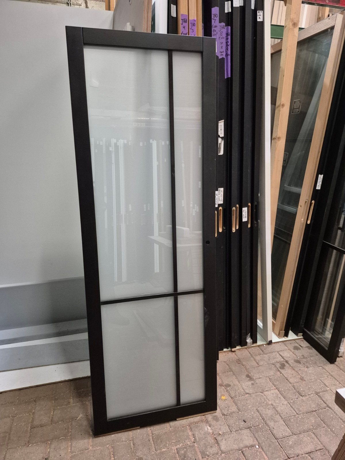 68x201,5cm staallook deur opdek links incl mat glas SL68, Ophalen, Minder dan 80 cm, Binnendeur, Nieuw