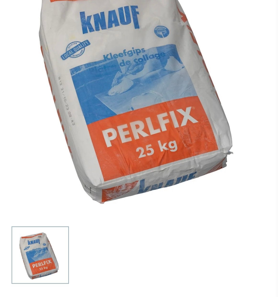 KLAUF Kleefgips Perlfix, Ophalen, Zo goed als nieuw, Overige materialen