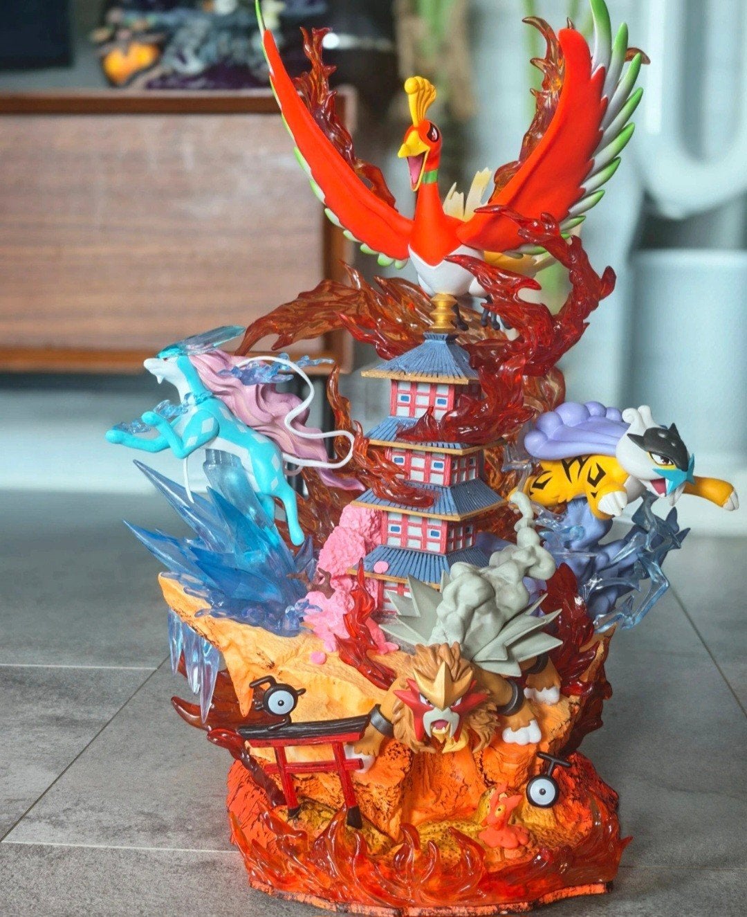 38cm Pokémon Ho-Oh, Raikou, Entei, Suicune Standbeeld, Ophalen of Verzenden, Nieuw