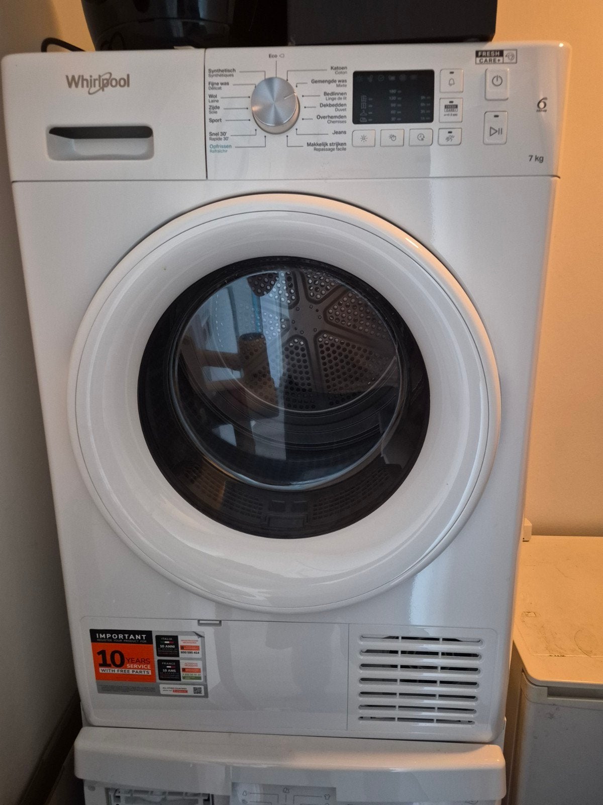 Whirlpool FFT M10 72 BE wasdroger, 6 tot 8 kg, Ophalen of Verzenden, Zo goed als nieuw, Voorlader