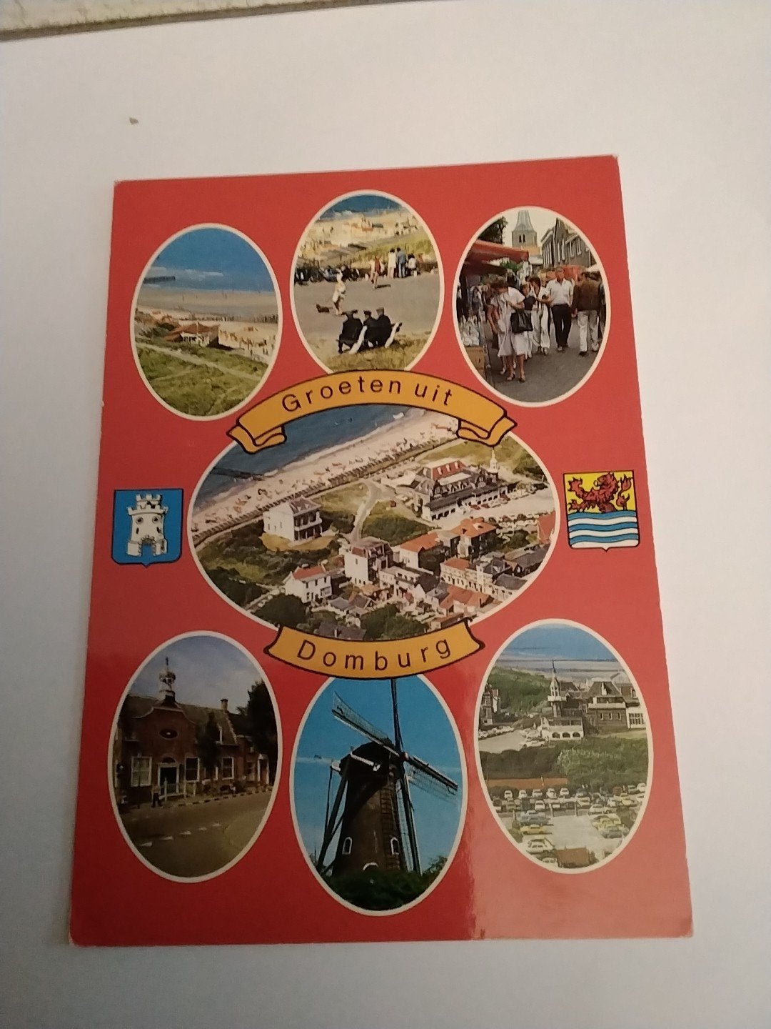 Oude kaart  Domburg, Zeeland - Groeten uit Domburg 198488m, Ophalen of Verzenden, 1960 tot 1980, Gelopen, Zeeland