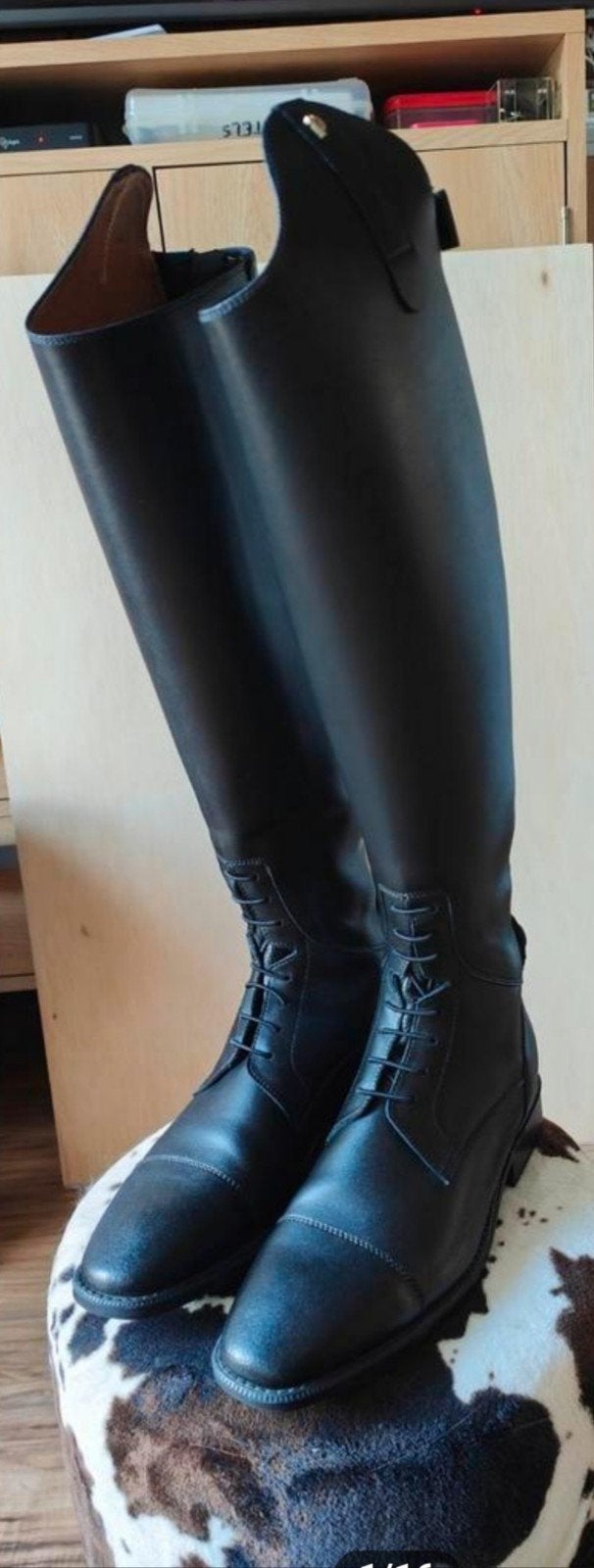 Zeer mooie Leren Petrie rijlaarzen, Dieren en Toebehoren, Paardrijkleding, Ophalen, Zo goed als nieuw, Dressuur, Schoeisel