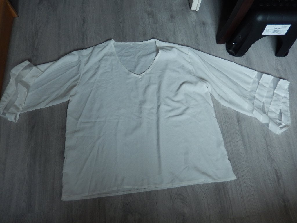 Blouse/shirt gebroken wit maat 5xl (zgan), Ophalen of Verzenden, Zo goed als nieuw, Maat 46/48 (XL) of groter, Wit
