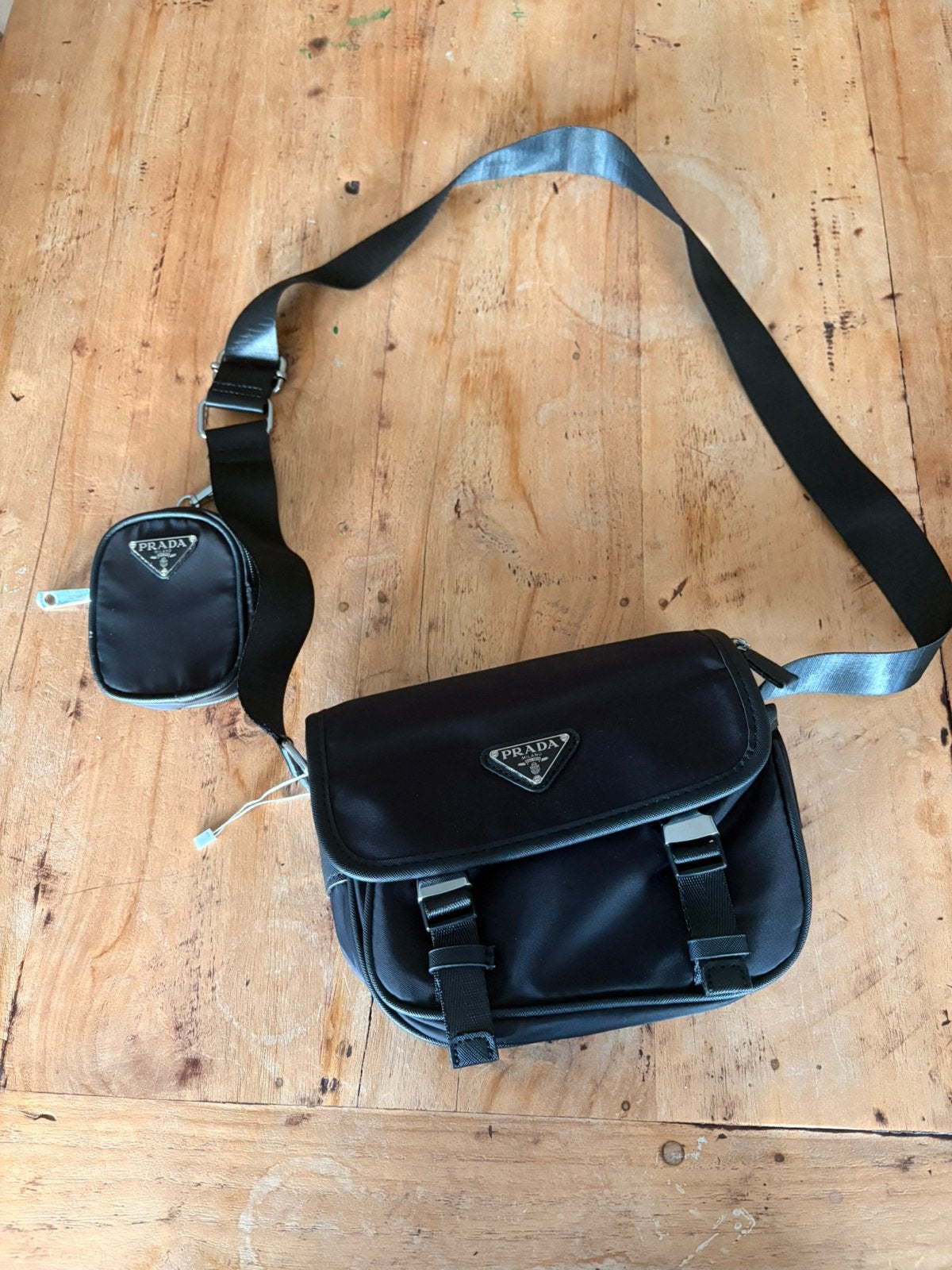 Prada heuptas, Sieraden, Tassen en Uiterlijk, Tassen | Schoudertassen, Ophalen of Verzenden, Zo goed als nieuw, Zwart, Overige merken