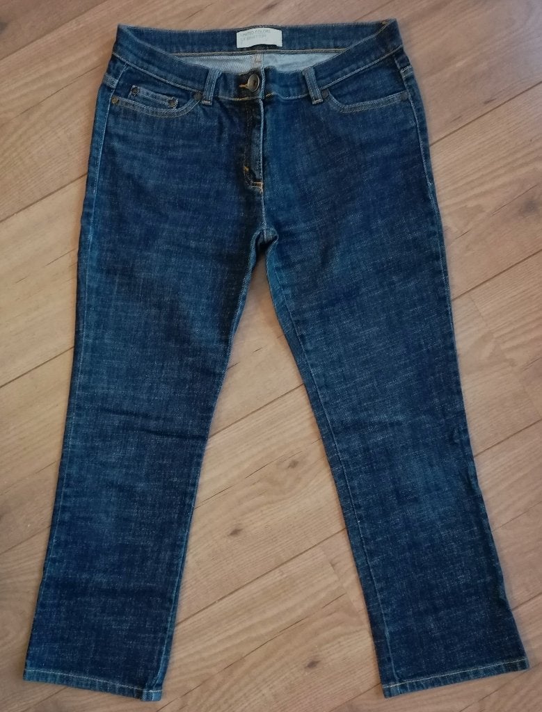 Donkerblauwe 7/8 jeans van Benetton mt. 38, Kleding | Dames, Blauw, Benetton, Ophalen of Verzenden, Zo goed als nieuw