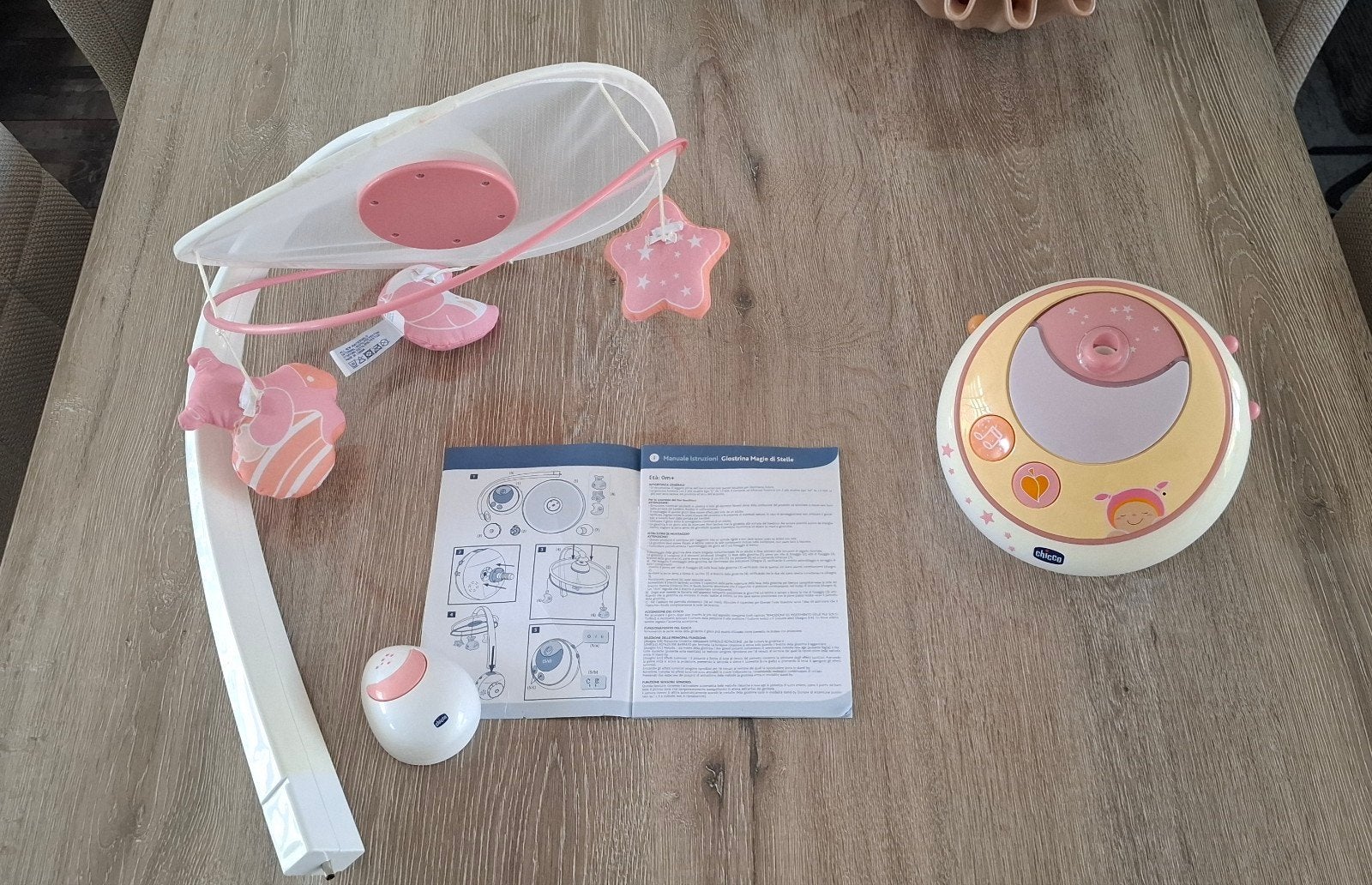 baby mobiel met muziek en projectie, Ophalen, Gebruikt, Mobiel, Met licht
