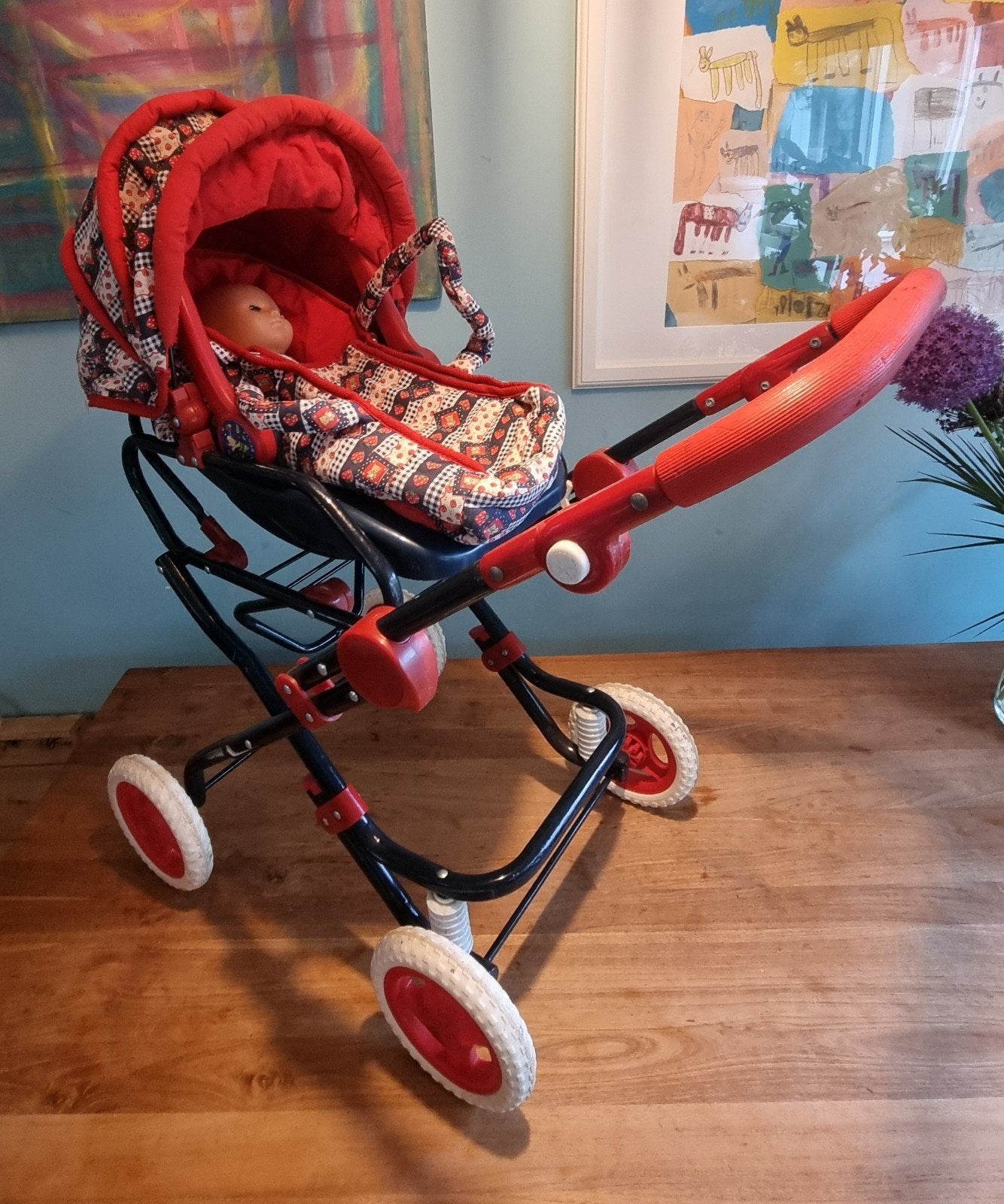 Poppenwagen kinderwagen, Kinderen en Baby's, Speelgoed | Poppen, Ophalen, Gebruikt, Babypop