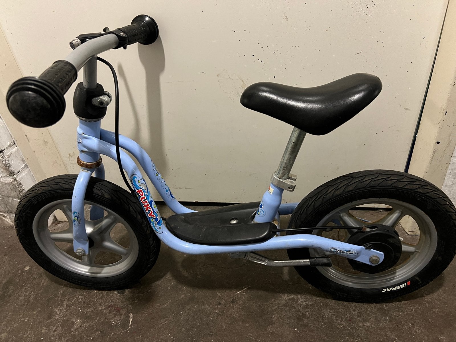 Puky loopfiets, lichtblauw, 12 inch, Fietsen en Brommers, Ophalen of Verzenden, Gebruikt, Velgrem, 16 tot 20 inch